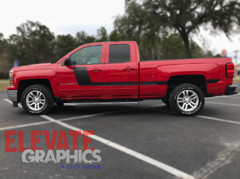 2007-2018 For Chevy Silverado Decals Side Hockey Stick Stripes Graphics 3M Vinyl