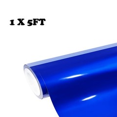 12″x60″ Ultra Gloss PET Liner Sapphire Blue Car Vinyl Wrap Air Release 1FT x 5FT