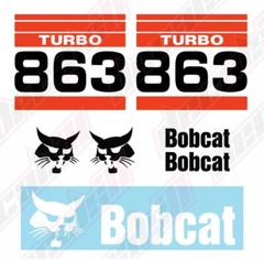 Bobcat 863 Turbo Skid Steer Set Vinyl Decal Sticker free shipping