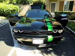 FITS Dodge Challenger 15 to 22 Racing Stripe 5″ + 1/2 Inch Graphic Decal Cut Kit