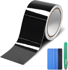 Gloss Black Vinyl Wrap for Chrome Delete, 3 Inch x 30ft Automotive Grade Self…