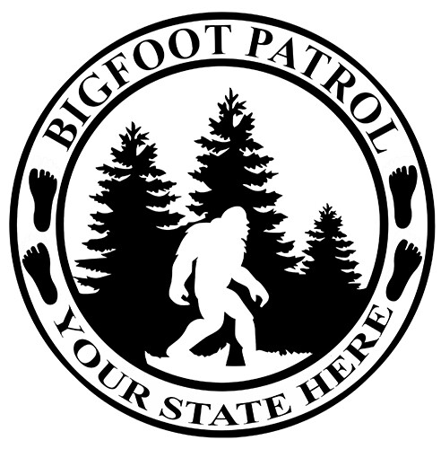 Bigfoot Patrol sticker VINYL DECAL Red Silver Yellow White Cryptid Paranormal