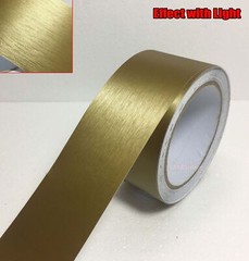 Gold Car House Wall Metal PVC Brushed ALUMINUM Vinyl Wrap Sticker Tape Strips