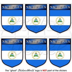 NICARAGUA Nicaraguan Shield 40mm (1.6″) Vinyl Stickers Decals x6
