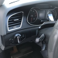 For Audi A4 B8 2009-2016 3D Carbon Fiber Pattern Interior DIY Trim Decals
