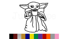 Baby Yoda Bone Broth Vinyl Decal | Star Wars | Grogu | The Mandalorian | Sticker