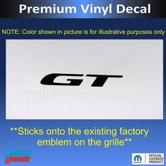 GT GRILLE Emblem Overlay Decal Sticker – 19-23 Dodge Challenger GT