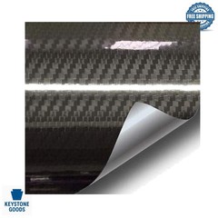 2ft x 5ft Black Carbon Fiber Vinyl Wrap DIY for Cars & Interiors