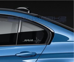RAV 4 Heart Beat Pulse Decal Pair