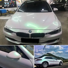 50FT X 5FT Car Wrap Dawn White Pearl Metallic Mirror Chrome Vinyl PVC Sticker US