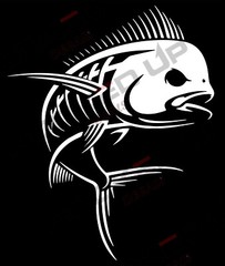 Mahi Mahi Dorado Skeleton Vinyl Transfer Decal