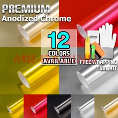 Anodized Chrome Metallic Matte Car Vinyl Wrap Sticker Decal Bubble Free Sheet