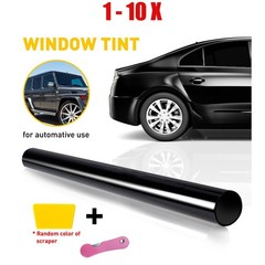 1-10x 20in x 10ft Black Window Tint Roll 1% VLT – Premium 2 Ply Automotive Film