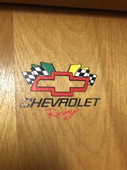 Chevrolet Racing car window Racing Decal Sticker 4 1/2 X 3 1/2