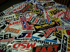 Lot of 20 Assorted Racing Decals NASCAR Drag Race Style Hot Rod Stickers
