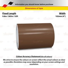BROWN 4″ 102mm Roll PIN STRIPE Car Striping Trim Line TAPE Decal Vinyl Sticker