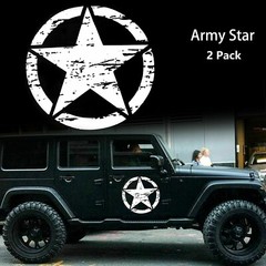 2x 20″ Distressed US Military Army Star Stickers Decal Car Truck SUV Hood Doors
