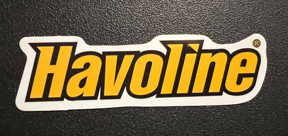 Havoline Racing Sticker. *Matte*Finish Approx Size: 3-1/8”X 1” Self Adhesive.