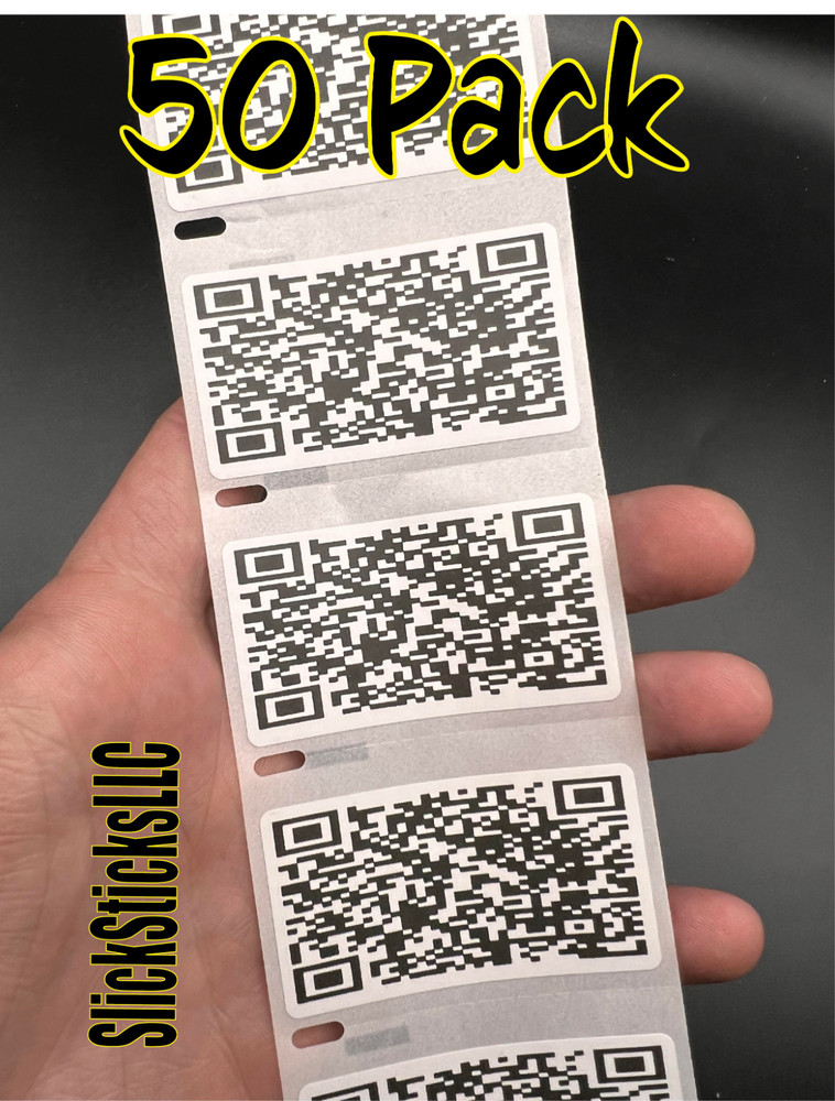 RICK ROLL QR CODE 50Pack stickers decal labels bulk lot never gonna youtube