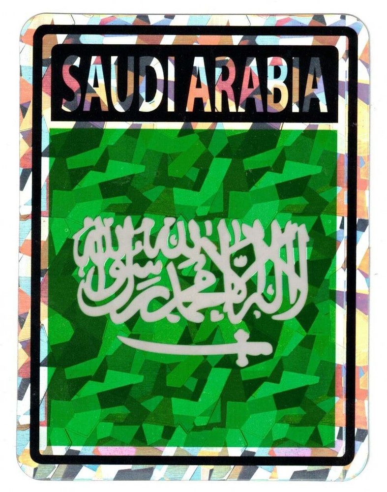Pack Of 50 Saudi Arabia Country Flag Reflective Decal Bumper Sticker DC-205