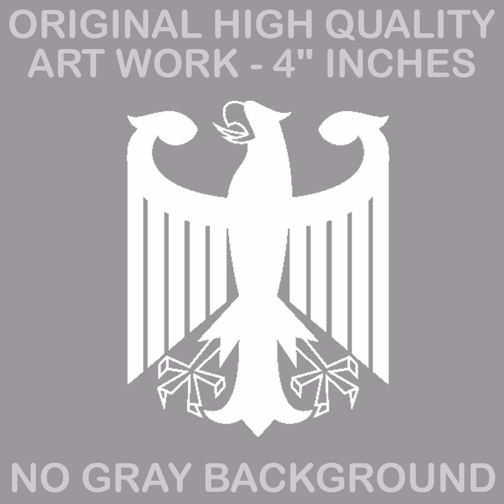 German Flag Coat of Arms Eagle Germany Vinyl Decal Sticker 4″ Inches Long Cut
