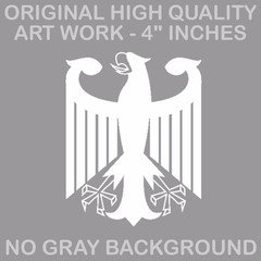 German Flag Coat of Arms Eagle Germany Vinyl Decal Sticker 4″ Inches Long Cut
