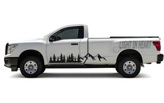 Fit For Caravan Trailer Truck Graphics Mountain Forest Sticker Car Side Decals
