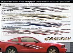 Automotive decorative customizing graphic kit DISCOUNTED “GRIZZLY”
