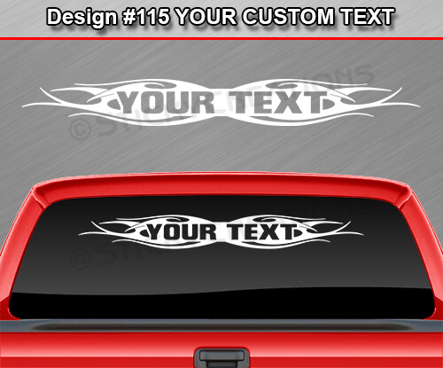 Design #115 Customized Decal Sticker Vinyl Graphic Windshield Window Tribal Car