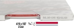 Universal 4/16″ 2-Color Pinstripe (Duo-Tone) 02045285- Cardinal Red/Silver Met.