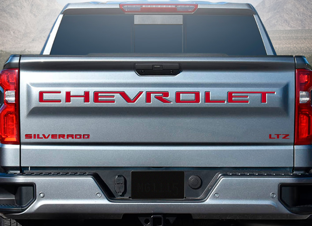 2019-2026 Silverado 1500 Urethane CHEVROLET Insert Tailgate & Overlay Kit Decal