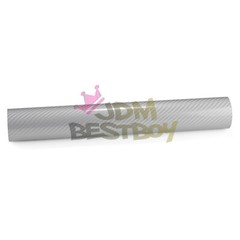 7D Carbon Fiber Silver High Gloss Auto Vinyl Wrap Sticker Sheet Film Decal 6D