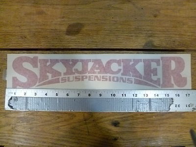 Skyjacker LARGE Windshield SILVER NOT red Die Cut Sticker Decal