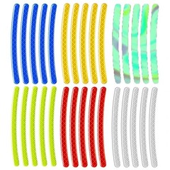 20x Car Wheel Reflective Stickers Alloy Rim Stripes Glow Stickers for Motorcycle