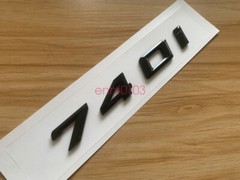 Gloss Black 3D ABS Letters Trunk 740i Emblem Rear Badge for BMW 2017-2022 740i