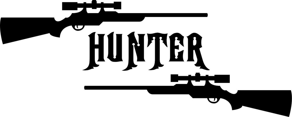 Gun Hunter Hunting Deer Buck Rifle Car Truck Window Vinyl Decal Sticker