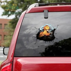 EARLFAMILY 5.1” 3D Zenitsu Creative Car Stickers JDM Anime Demon Slayer Decals