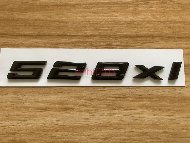 Gloss Black 3D ABS Letters Trunk 528xi Emblem Rear Badge for BMW 2017-2022 528xi