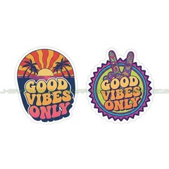 Good Vibes Only Vinyl Decal Sticker 2 Pack F