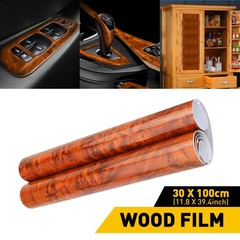 Car Interior Wood Grain Wrap Sticker Decal Sheet Vinyl Film Glossy Decor Trim US