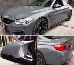 Full Roll 100FT x 5FT Grey Gloss Glossy Vinyl Film Car Wrap Sticker PVC 2 Layers