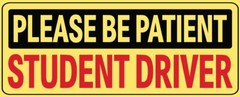 Student Driver-3 Stickers- Car Signs Please Be Patient-Car Bumper Sticker Decal