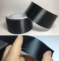 1.2″ Wide Black Car House Metal Brushed ALUMINUM Vinyl Wrap Sticker Tape Strips