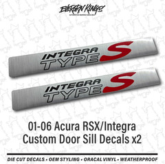 01-06 INTEGRA Type S DC5 Door Sill Plate Covers x2 Decal Badge Sticker JDM RSX