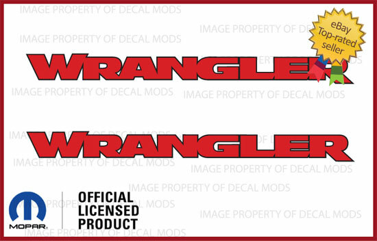 2007 – 2018 Jeep WRANGLER Hood Vinyl Decals Graphics Stickers JK Red Black FJ3Y9