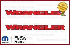 2007 – 2018 Jeep WRANGLER Hood Vinyl Decals Graphics Stickers JK Red Black FJ3Y9