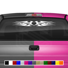 #109 TRIBAL FLAME HEART Decal Sticker Windshield Window Vinyl Banner Design Car