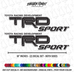 TRD SPORT 3D Decal Set for 95-11 Toyota Tacoma Tundra Truck 4WD Bedside Stickers