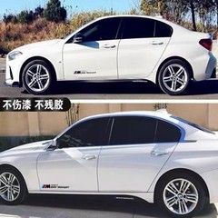 FOR BMW 1 2 3 4 5 SERIES X5X6 CARBON FIBER PATTERN MP SIDE STICKER SKIRT DECALS