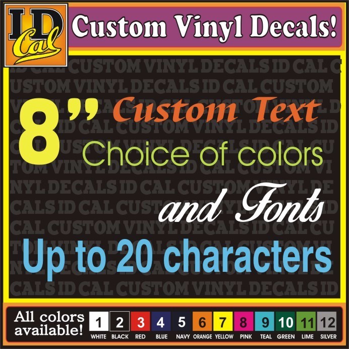4″ CUSTOM VINYL LETTERING STICKERS LETTERS DECALS WALL WINDOW CAR BOAT VINYL